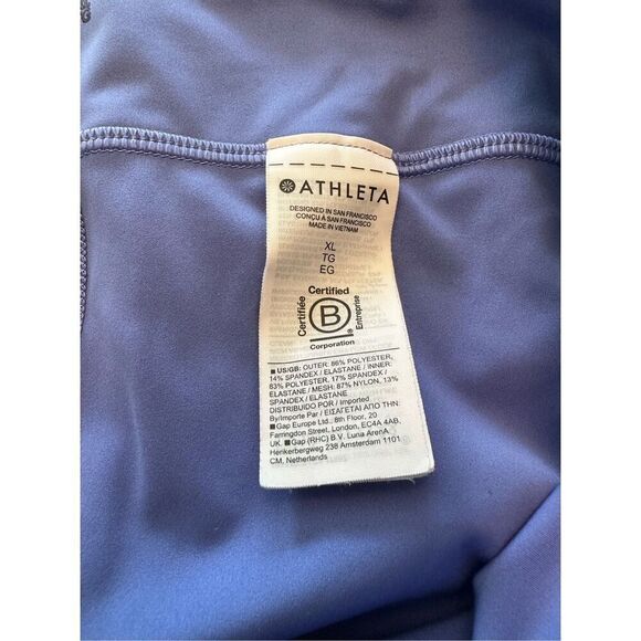 Athleta Mile Marker 2n1 Running Shorts Blue Purple Women’s Sz XL - Picture 7 of 8